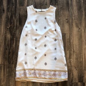 Printed Shift Dress with Open Back